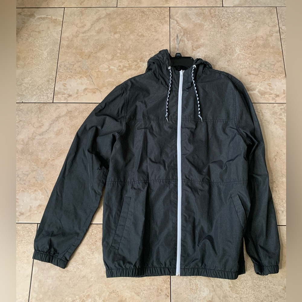 Grey windbreaker